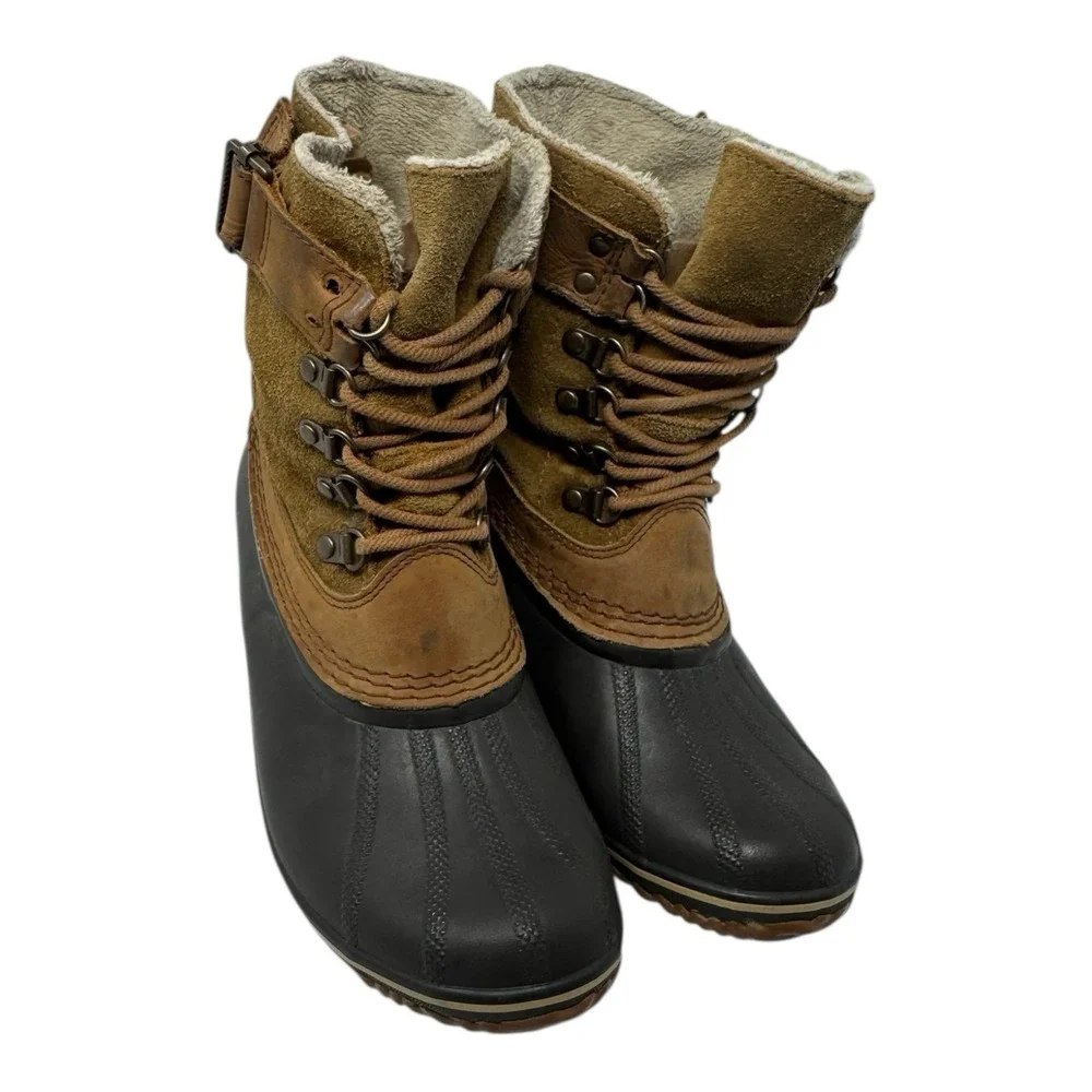 SOREL❄️Winter 🤑Fancy Lace Duck Boot Gorpcore Waterproof‎ ChunkyY2K  🤎Grunge8.5